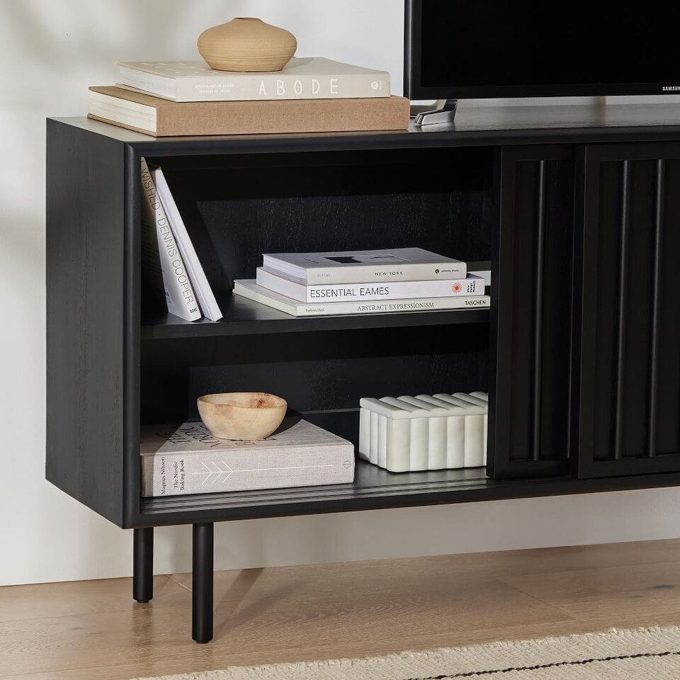 Slatted Media Console (122 cm) West Elm Australia